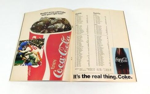 1970 Los Angeles Rams at New Orleans Saints NFL Football Marvel Program 11-1-70 - NFL Programs in Saudi Arabia