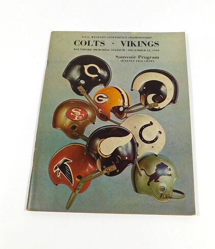 1968 Minnesota Vikings at Baltimore Colts NFL Football Playoff Program 12-22-68 - NFL Programs in Saudi Arabia