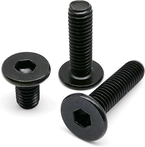 M2 M2.5 M3 M4 M5 M6 M8 أسود 304 من الفولاذ المقاوم للصدأ Allen Hexagon Ultrathin Head Bolt Hex Socket Ultra Thin Right Wefer Head (14mm ، M6 10pcs) in Kuwait