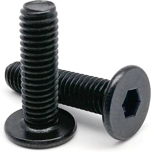 M2 M2.5 M3 M4 M5 M6 M8 أسود 304 من الفولاذ المقاوم للصدأ Allen Hexagon Ultrathin Head Bolt Hex Socket Ultra Thin Right Wefer Head (14mm ، M6 10pcs) in Kuwait
