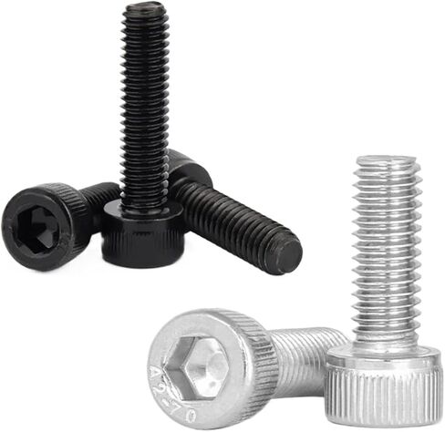 5-50pcs M1.6 M2 M2.5 M3 M4 M5 M6 M8 *L DIN912 Stainsal Steel Hex Allen Cap Cap Cap Screw أو Black Grade 12.9 Scles (Steel ، 30mm_m6 (10pcs)) in Saudi Arabia