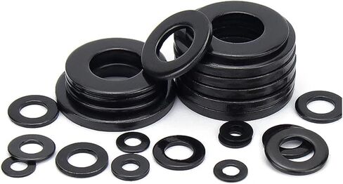 50pcs غسالات مسطحة غسالات عادية M2 M2.5 M3 M4 M5 M6 M1 M10 M12 M16 M16 M20 M22 M24 M27 M30DIN125 Black 8.8 Grade Carbon Steel (M12x37x3) in Saudi Arabia