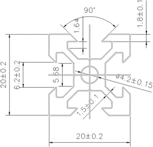 Black 2020 V-Groove Aluminum Profile European Standard Extruded Frame 100mm-1200mm Anodized Straight(1000mm) in Kuwait