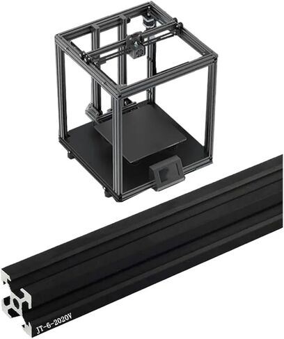 Black 2020 V-Groove Aluminum Profile European Standard Extruded Frame 100mm-1200mm Anodized Straight(1000mm) in Kuwait