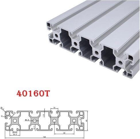 1 Piece 40160T Aluminum Extrusion Profile Frame Anodized Linear Guide 600/800/1000mm(600mm) in Saudi Arabia