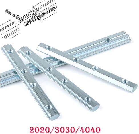 1pcs 2020 Aluminum Connector Bracket Fastener M5 M6 Screws for 20/30/40 Series EU Standard Aluminum Profile Straight Connectors(4040 M8 L180mm) in Kuwait
