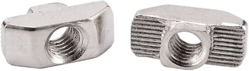 2pcs T-Nuts M3 M4 M5 Hammer Head T-nut Fastening Slot nut Connector Nickel Plated Aluminum Extrusion(20-M4) in Saudi Arabia