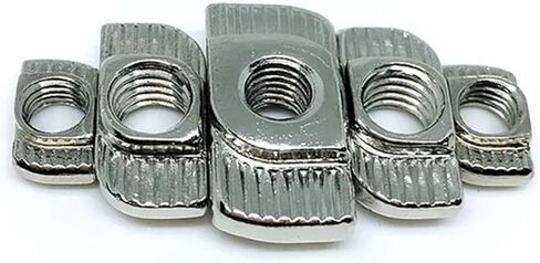 2pcs T-Nuts M3 M4 M5 Hammer Head T-nut Fastening Slot nut Connector Nickel Plated Aluminum Extrusion(20-M4) in Saudi Arabia