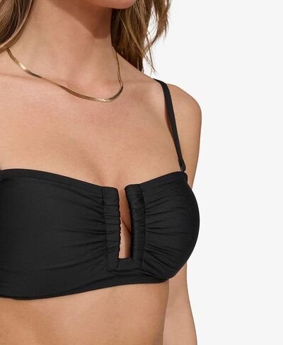 DKNY Women's Set ̶ U-Wire Bikini Top & Mid Rise Shirred Bottom with Tummy Control in Saudi Arabia