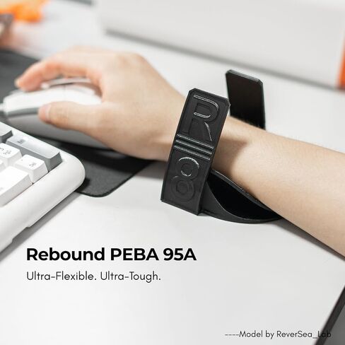 Siraya Tech Rebound Peba 95a مرنة الشعيرة المرنة (إصدار القيمة) | 78 ٪ عائد الطاقة و 20 ٪ أخف وزنا ، نايلون ، خفيفة الوزن للرياضة والروبوتات | 1.75mm ، 800g ، أسود in Kuwait