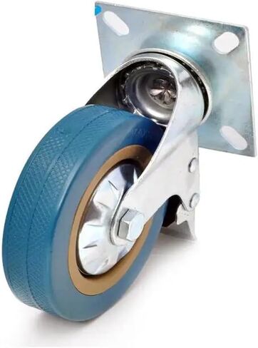 1 Piece 4 inch PVC Swivel Wheel Flat Bottom Industrial Caster Trolley Refrigeration Trolley in Saudi Arabia