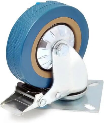 1 Piece 4 inch PVC Swivel Wheel Flat Bottom Industrial Caster Trolley Refrigeration Trolley in Saudi Arabia