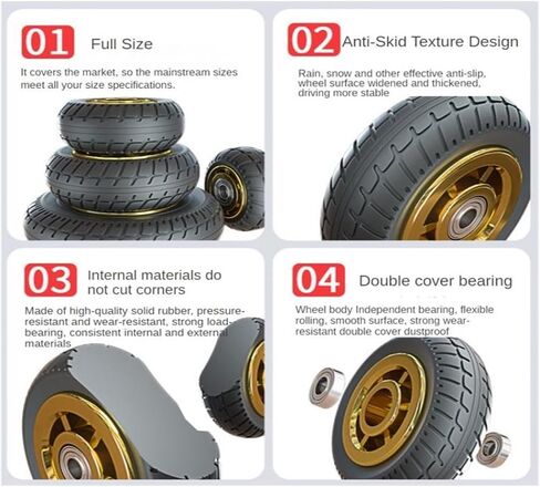 1 Piece 5 inch Rubber Medium Size casters Gold Plated/TPR Silent Wheels Universal Trolley Industrial Trailer Single in Saudi Arabia