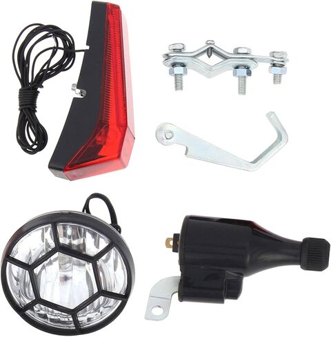 Dynamo Bike Light Set Motorized Friction Generator Waterproof Safe Universal Bicycle Accessories Headlight Tail Lights Set in Saudi Arabia