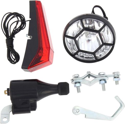 Dynamo Bike Light Set Motorized Friction Generator Waterproof Safe Universal Bicycle Accessories Headlight Tail Lights Set in Saudi Arabia