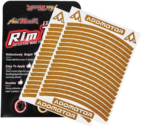 Addmotor Bike Wheel Rim Stickers Stripes Reflective Decals Tape Reflector for Bicycle Motorcycle Decoration (Blue, 20) in Kuwait