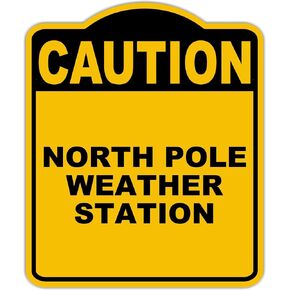 محطة الطقس الشمالية تحذير الصفراء السوداء الألومنيوم المركب 20 × 24 بوصة in Kuwait