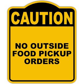 لا أوامر بيك آب خارجية خارجي تحذير علامة مركب من الألومنيوم الأسود الصفراء 15 × 18 بوصة in Kuwait