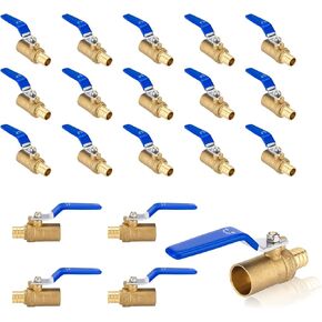 (حزمة من 5) SEELINK 3/4 بوصة PEX x 3/4 بوصة صمام كرة العرق ، النحاس الإغلاق صمام لاتصال أنابيب PEX ، ASTM F1807 ، الأزرق in Kuwait