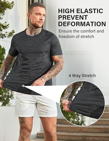 Arjen Kroos Men's Camouflage Jacquard Mesh Performance T-shirt Ice Dilek Moisture-Wicking Undershirt 3 Pack in Saudi Arabia
