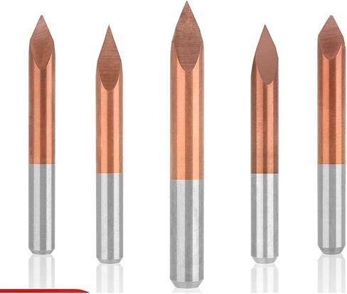 10Pcs 3.175mm Shank 3 Edge Engraving Bits 20-90 Degrees Tip 0.1-0.3mm Coating Carving Bits(3.175x0.1x30D) in Saudi Arabia