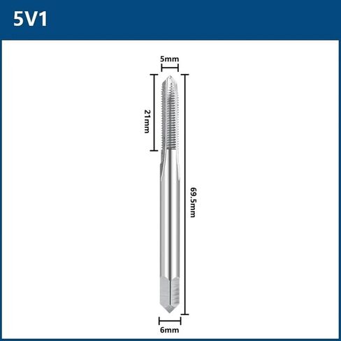 1pcs 5v1 5v2 8v1 8v2 10v1 القطع اليمنى من الصنابير المسمار المسمار بشكل مستقيم الأدوات اليدوية (8v1) in Saudi Arabia