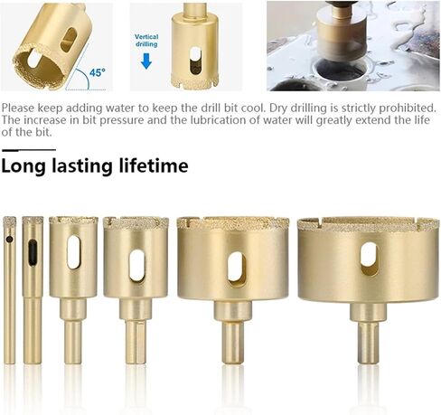 1pcs 6-65mm نحاس فتحة فتحة ثقب الماس البتات الحفر الثقب المعدني لأدوات حفر الطاقة الكهربائية من البلاط الزجاجي (50 مم) in Saudi Arabia