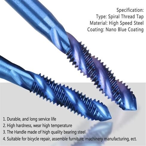 HSS Thread Thouse Tap Bit M2-M18 Spiral Flute Screw Machine TAP Metal Screw Hole Tap Machine Tools 1pcs (M4x0.7) in Saudi Arabia
