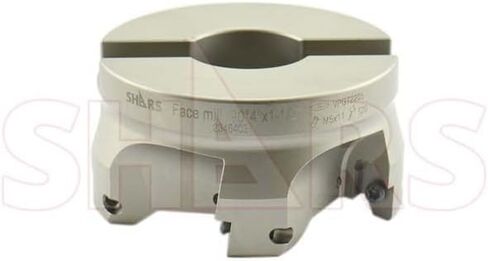 Shars 4" 90 Degree Square Shoulder Indexable Face Mill for VPGT Insert 404-8312 S[ in Saudi Arabia