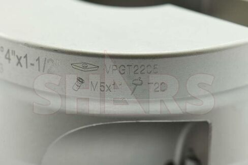 Shars 4" 90 Degree Square Shoulder Indexable Face Mill for VPGT Insert 404-8312 S[ in Saudi Arabia