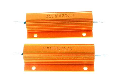 100 واط 470 أوم 5 ٪ مقاوم ألومنيوم قذائف الألومنيوم الإلكترونية المقاوم الذهب (حزمة 2) in Kuwait