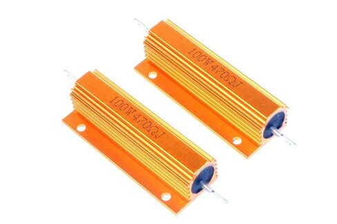 100 واط 470 أوم 5 ٪ مقاوم ألومنيوم قذائف الألومنيوم الإلكترونية المقاوم الذهب (حزمة 2) in Kuwait