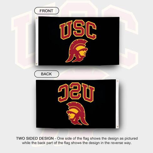 Desert Cactus University of Southern California USC Flag - 3 × 5 أقدام طروادة شعار ، نسيج متين داخلي/خارجي ، تصميم البوليستر بنسبة 100 ٪ (النمط ج) in Saudi Arabia