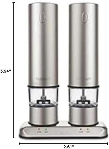 Cuisinart قابلة لإعادة الشحن الملح والفلفل طاحونة الفلفل في الفولاذ المقاوم للصدأ SP-4 | طراز ، 2.61 "W × 3.94" H in Kuwait
