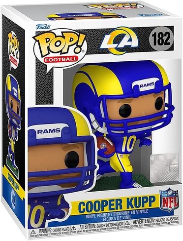 Football: Rams - Cooper Kupp Vinyl Figure Collectibles Bundle with Compatible Funko Pop Box Protector in Saudi Arabia