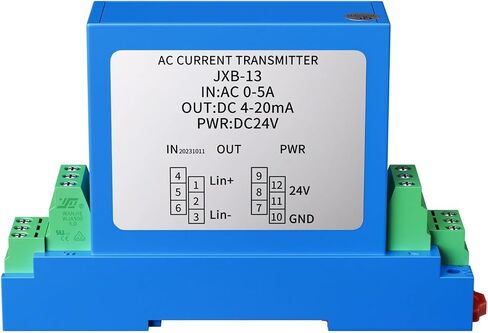 1PCS DIN الجهد جهاز إرسال 0-100V 0-200V 0-500V 0-1000V AC DC محول الجهد 4-20MA 0-10V 0-5V RS485 محول استشعار الجهد DC24V (المدخلات DC 0-1000V ، الإخراج 1-5V) in Saudi Arabia