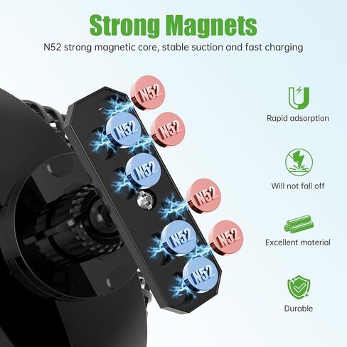 Magnetic Fans for EZGO Club Car Yamaha Golf Carts, Low Noise, 3-Speed Settings 360° Rotatable with Magnetic Mount Base, 8000mAh Large Battery in Saudi Arabia