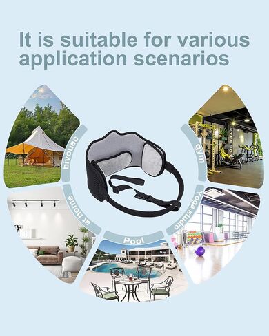 أرجوحة نقالة الرقبة المحمولة ، جهاز جر عنق عنق الرحم لتخفيف آلام الرقبة على الباب للاستخدام المنزلي ، وعلاج العلاج الطبيعي لإلصاق الرقبة للرجال والنساء (قطعة واحدة أسود) in Kuwait