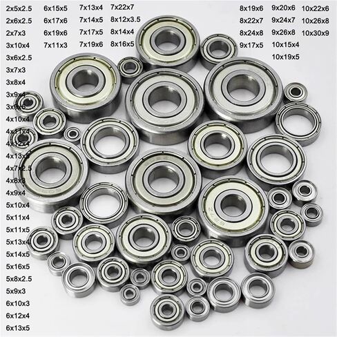 10Pcs Small Bearings Inner Diameter 2mm 3mm 4mm 5mm 6mm 7mm 8mm 9mm 10mm 3x7x3 5x10x4 5x11x4 8x22x7 10x15x4mm Miniature Bearing(4x7x2.5mm) in Saudi Arabia