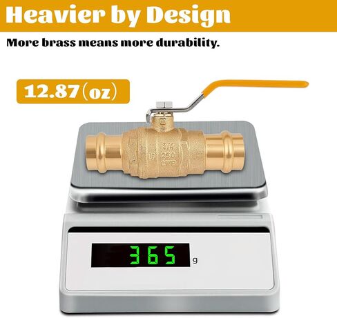 3/4" Pro Press Ball Valve – Lead-Free Pro Press Brass Shut-Off Valve for Copper Tubing, Full Port, Heavy-Duty Construction, Extended Stem with Dual EPDM O-Rings, ProPress Fittings 3/4‘’ - 2PCS in Saudi Arabia