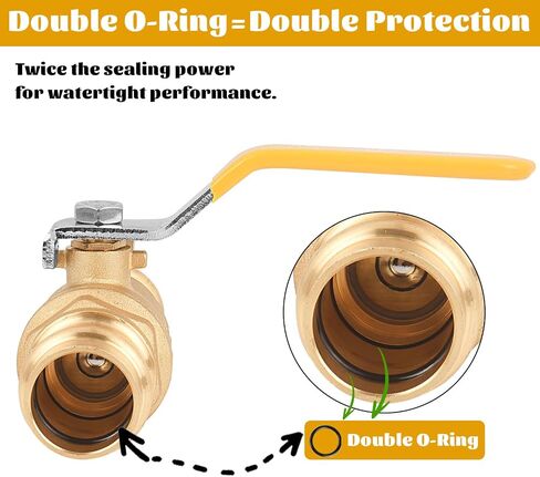 3/4" Pro Press Ball Valve – Lead-Free Pro Press Brass Shut-Off Valve for Copper Tubing, Full Port, Heavy-Duty Construction, Extended Stem with Dual EPDM O-Rings, ProPress Fittings 3/4‘’ - 2PCS in Saudi Arabia