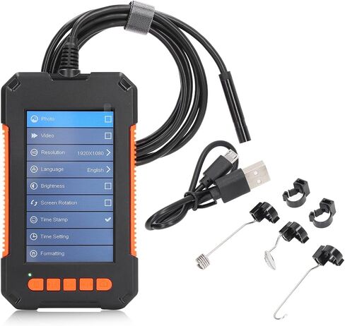 Fydun IP67 المنظار الصناعي ، 1080 بكسل ، منظار التفتيش الرقمي Borescope ، كاميرا المجاري المجاهرة 4.3 بوصة شاشة 8 مم 10 متر للاستنزاف (10 م) in Saudi Arabia