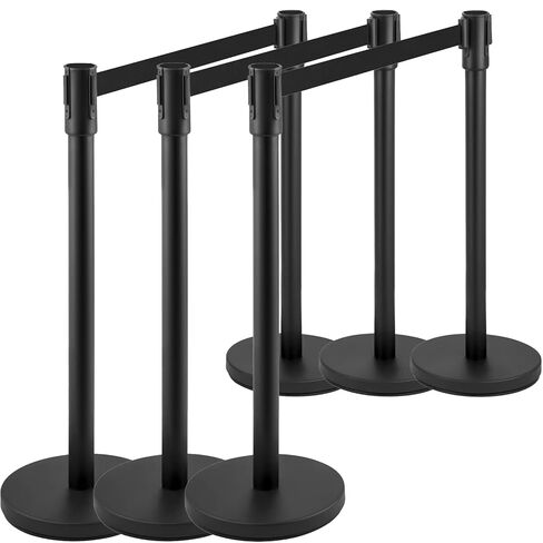الدعامات التي تحكم الحشود في Dexso ، 4 PCS Post stanchion Queue Post مع أحزمة قابلة للسحب 6.5 قدم ، والتجميع السهل ، ومجموعة حواجز التحكم في الحشود ، والارتفاع 36 بوصة ، لحواجز تحكم الحشود ، الأسود in Kuwait
