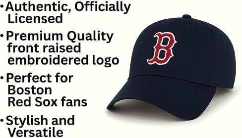 Officially Licensed Boston Baseball Navy MVP Hat Classic Primary Team Logo Adjustable Red/White Structured Sox Cap in Saudi Arabia