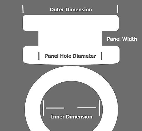 5/8" Panel Hole Rubber Grommets for Wiring and Cable 3/8" ID Center Hole for 3/16" Thick Wall Material Electrical Bushing (Pack Size: 8 Pack) in Kuwait