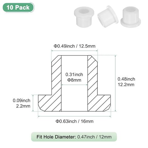 10-Pack 1/2 Inch Drill Hole, 5/16 Inch ID Silicone Rubber Grommets for Wiring, Wire Cable, Hole Plugs, Automotive, Firewall, Desk, Water Pipe, Hydroponic [White] in Saudi Arabia