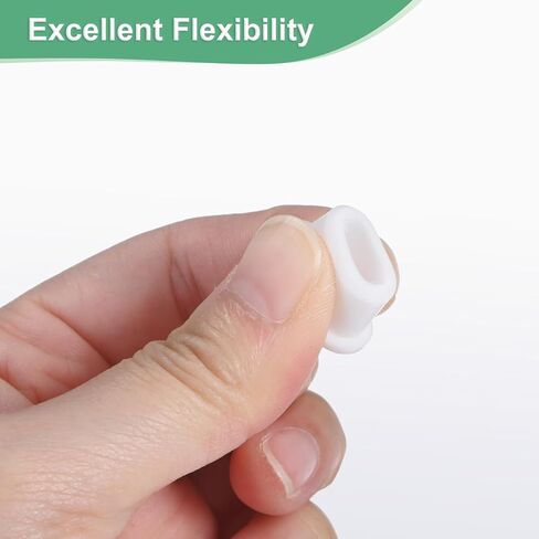 10-Pack 1/2 Inch Drill Hole, 5/16 Inch ID Silicone Rubber Grommets for Wiring, Wire Cable, Hole Plugs, Automotive, Firewall, Desk, Water Pipe, Hydroponic [White] in Saudi Arabia
