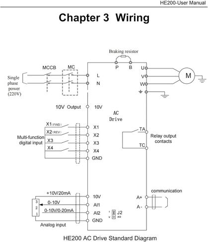 Frequency Converter 220 to 380 v-f-d Single Phase Input Three Phase Output 1.5 kW/2.2KW/3.7KW/5.5KW/7.5KW(HE100-7.5KW) in Saudi Arabia