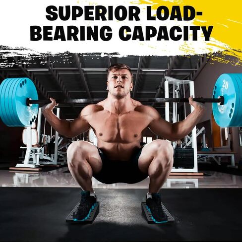 Adjustable Squat Wedge Set, Non-Slip Calf Stretch Slant Board for Heel Elevated Squats, Mobility & Strength, 3 Heights (3.3-8.3cm), Durable Rubber, Storage Bag in Saudi Arabia