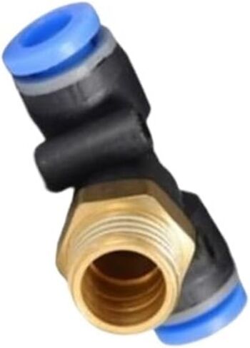 5/10pcs pb tee t type pneumatic metting connector Quick Connector 6-12 مم أنبوب خرطوم إلى 1/8 1/4 3/8 1/2 مقرن ضاغط الهواء (PB12-04،10pcs) in Kuwait